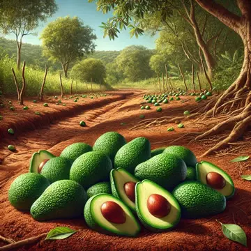 aguacates en el suelo