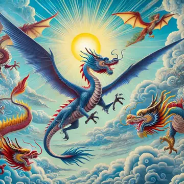 dragones volando