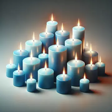 velas azules