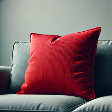 almohada roja