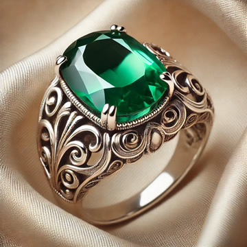 anillo de esmeralda