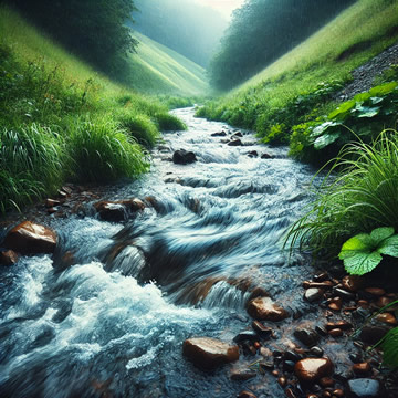 arroyo de agua de lluvia