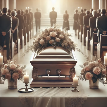 ataúd y funeral