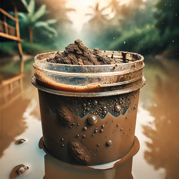 agua con barro