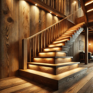 escalera de madera