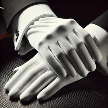 guantes blancos