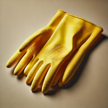 guantes de goma