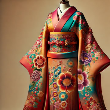 kimono colorido