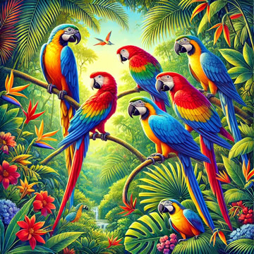 loros de colores