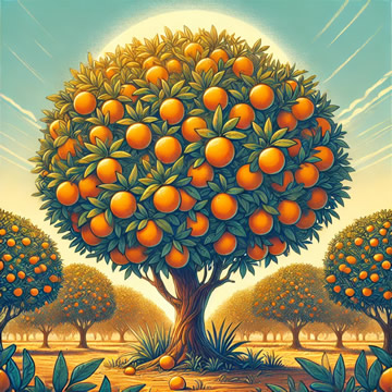 árbol de naranjas