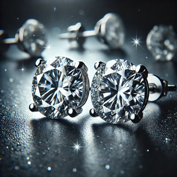 pendientes de diamantes