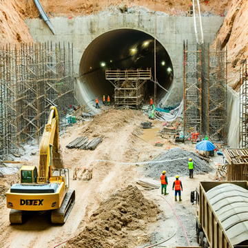 túnel en construcción